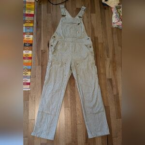 Carhartt Railroad Stripe Denim Overalls Size Small